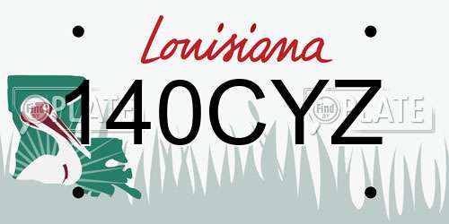 140CYZ Louisiana License Plate