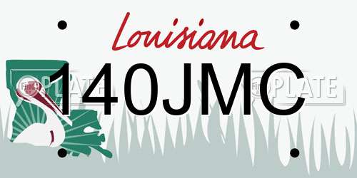 140JMC Louisiana License Plate