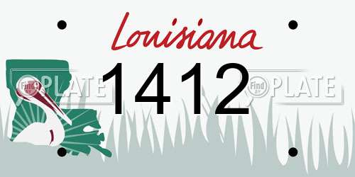 1412 Louisiana License Plate