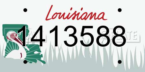 1413588 Louisiana License Plate