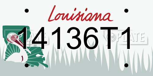 14136T1 Louisiana License Plate