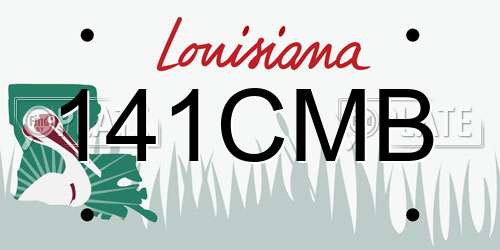 141CMB Louisiana License Plate