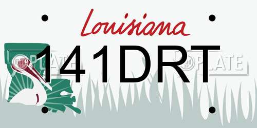 141DRT Louisiana License Plate