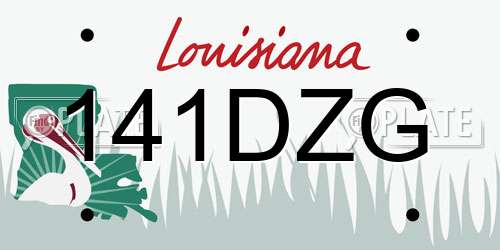 141DZG Louisiana License Plate