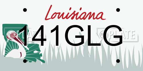 141GLG Louisiana License Plate