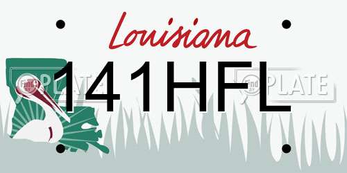 141HFL Louisiana License Plate