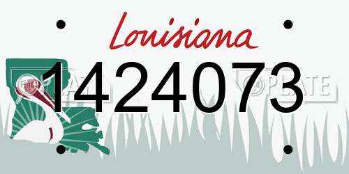 1424073 Louisiana License Plate