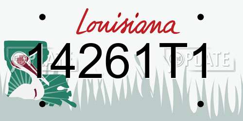 14261T1 Louisiana License Plate
