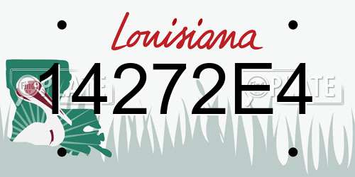 14272E4 Louisiana License Plate