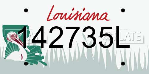 142735L Louisiana License Plate