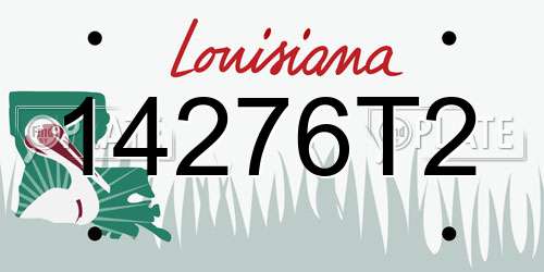 14276T2 Louisiana License Plate
