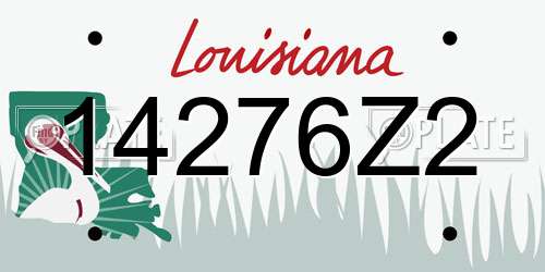 14276Z2 Louisiana License Plate