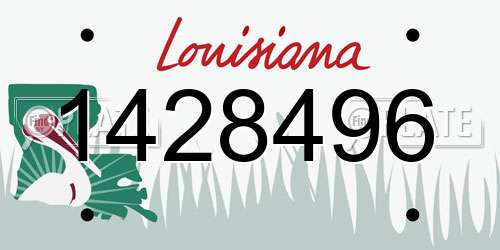 1428496 Louisiana License Plate
