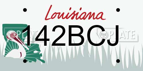 142BCJ Louisiana License Plate