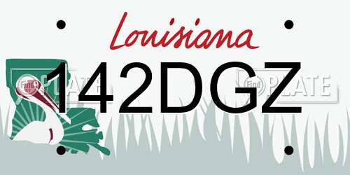 142DGZ Louisiana License Plate