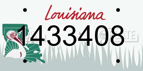 1433408 Louisiana License Plate