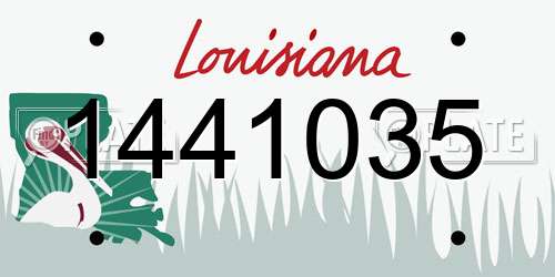 1441035 Louisiana License Plate