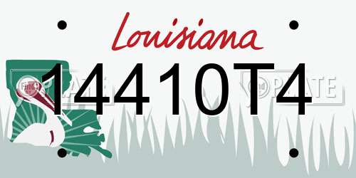 14410T4 Louisiana License Plate