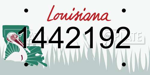 1442192 Louisiana License Plate