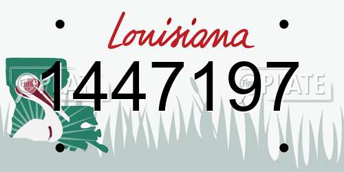 1447197 Louisiana License Plate