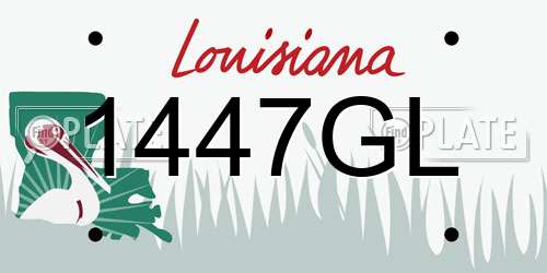 1447GL Louisiana License Plate