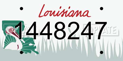 1448247 Louisiana License Plate