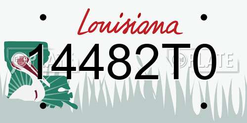 14482T0 Louisiana License Plate