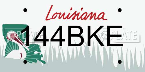 144BKE Louisiana License Plate
