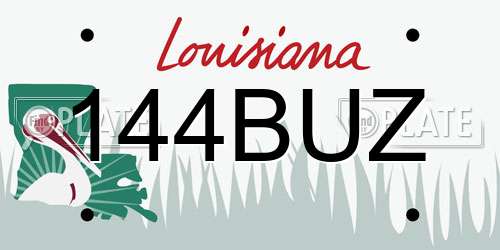 144BUZ Louisiana License Plate