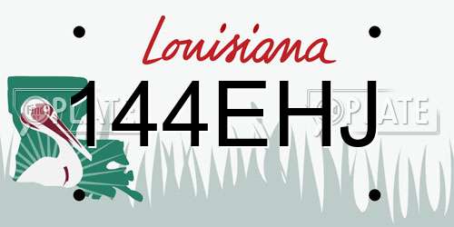 144EHJ Louisiana License Plate