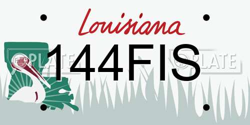 144FIS Louisiana License Plate
