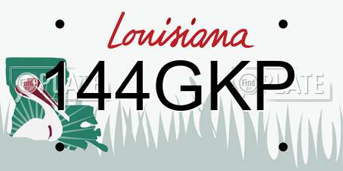 144GKP Louisiana License Plate