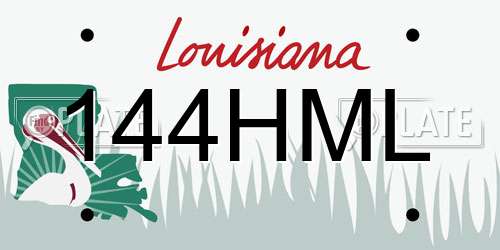 144HML Louisiana License Plate