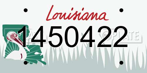 1450422 Louisiana License Plate
