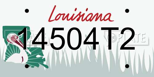 14504T2 Louisiana License Plate