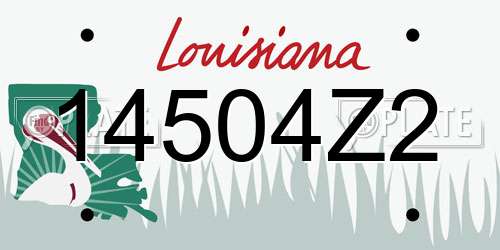 14504Z2 Louisiana License Plate