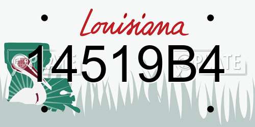 14519B4 Louisiana License Plate