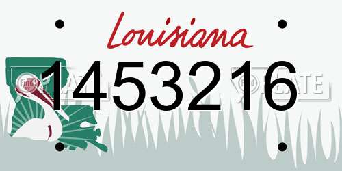 1453216 Louisiana License Plate