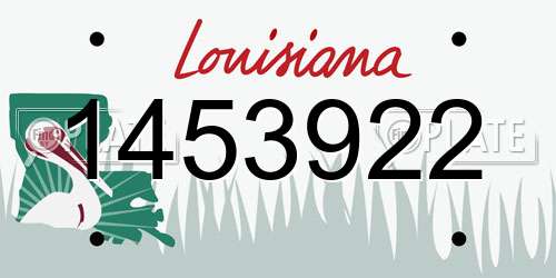 1453922 Louisiana License Plate