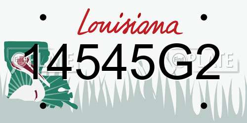 14545G2 Louisiana License Plate
