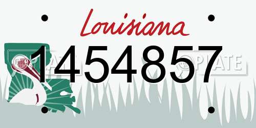 1454857 Louisiana License Plate