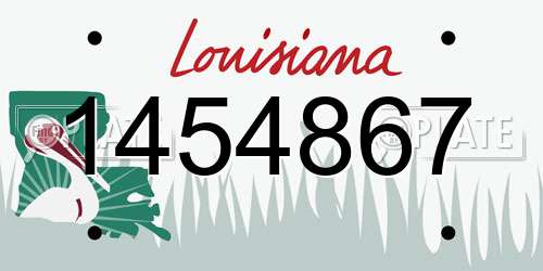 1454867 Louisiana License Plate