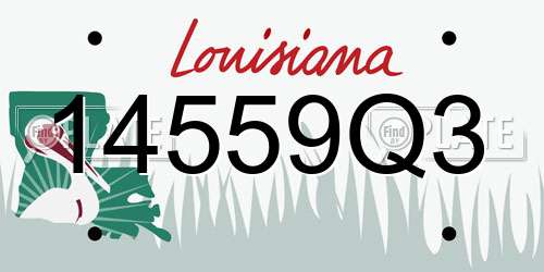14559Q3 Louisiana License Plate