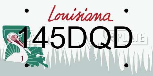 145DQD Louisiana License Plate