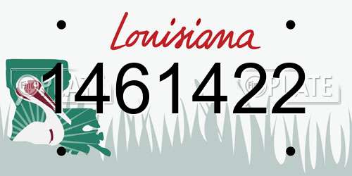 1461422 Louisiana License Plate