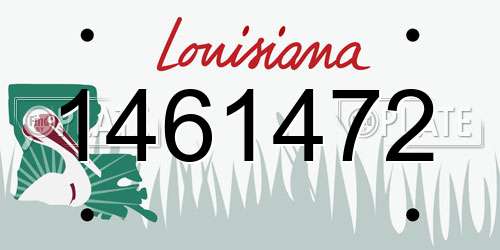 1461472 Louisiana License Plate