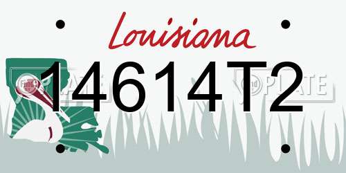14614T2 Louisiana License Plate