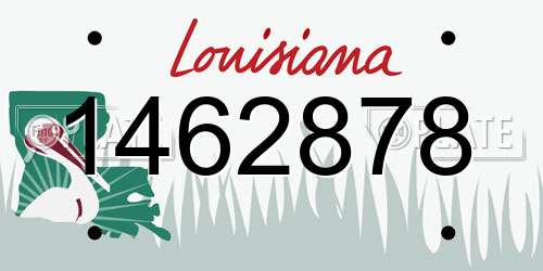 1462878 Louisiana License Plate