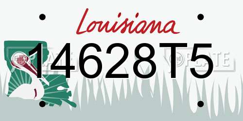 14628T5 Louisiana License Plate