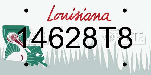 14628T8 Louisiana License Plate